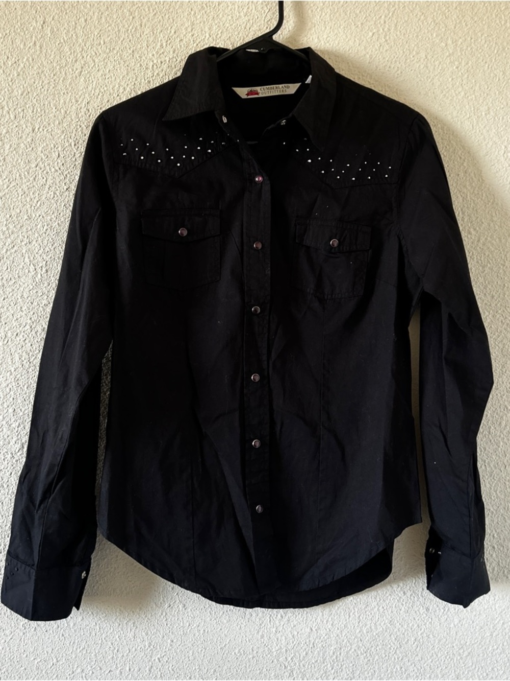 Cumberland Outfitters Western Rhinestone Rodeo Cowgirl Button Up Women’s Small